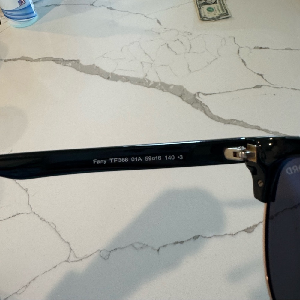 Tom Ford Fany Sunglasses in Shiny Black FT0368 01A 59 w/ Case and Cleaning Cloth - Picture 11 of 11